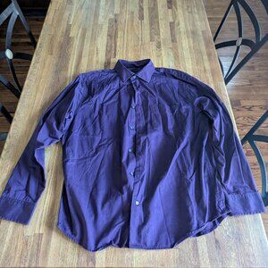 Banana Republic Men's 17-17 1/2 Dark Purple Dress Shirt Button Down